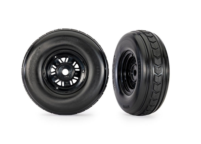 10972 3.2" Funco Black Front Wheels & Arrow Tires (2)
