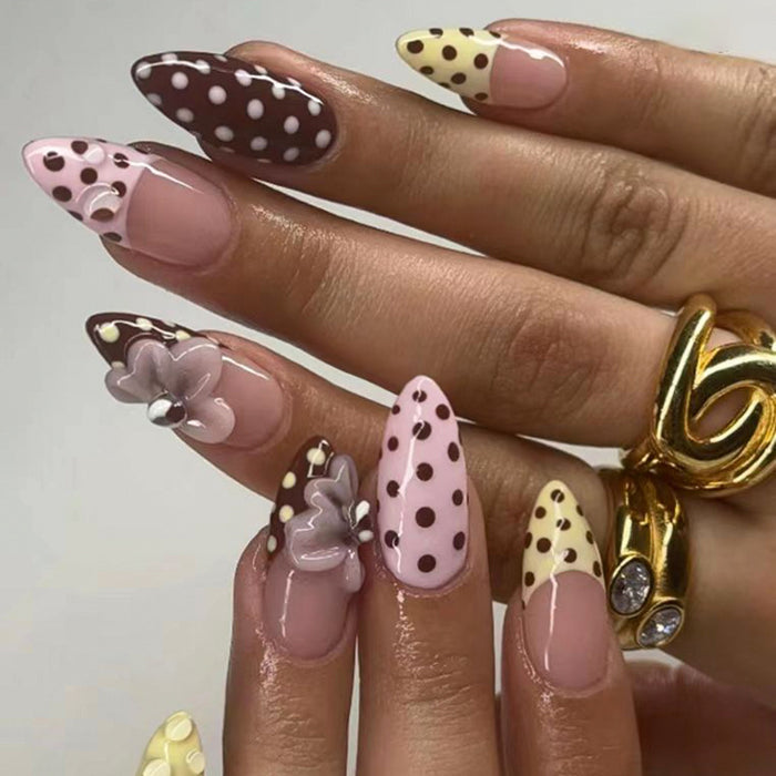30 pieces 3D flower polka dots