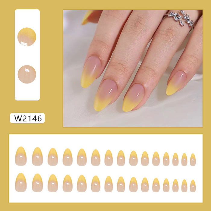 30 pieces of bright yellow ombre