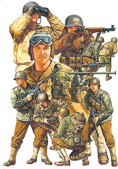 1/48 WWII US Army Infantry GI Set