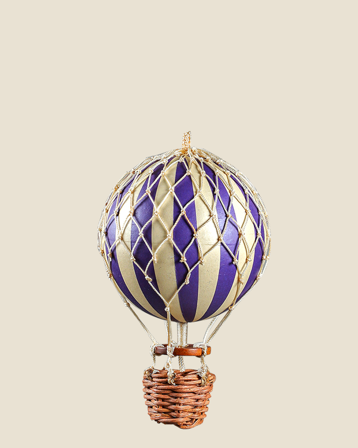 Hot air balloon toy home decor boys room style accent purple