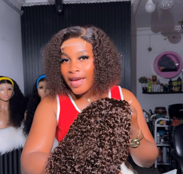 4x4 Closure Brown Wet Curls
