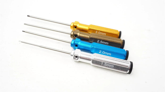Allen (Hex) Screwdrivers - Set of 4 - 1.5mm, 2.0mm, 2.5mm and 3.0mm