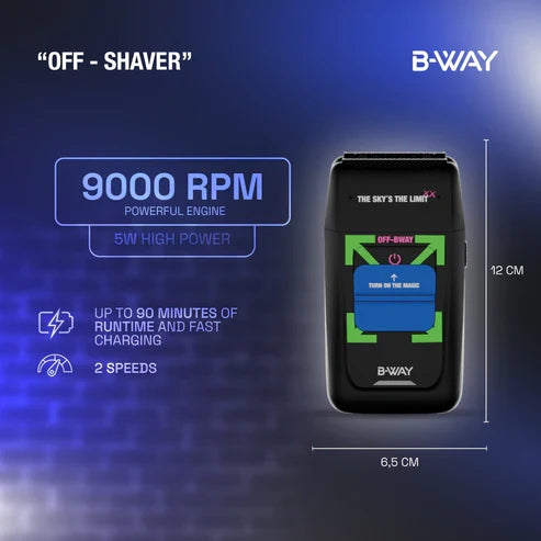 B-Way professional Clipper # OFF-SHAVER BLACK - Palms Fashion Inc.