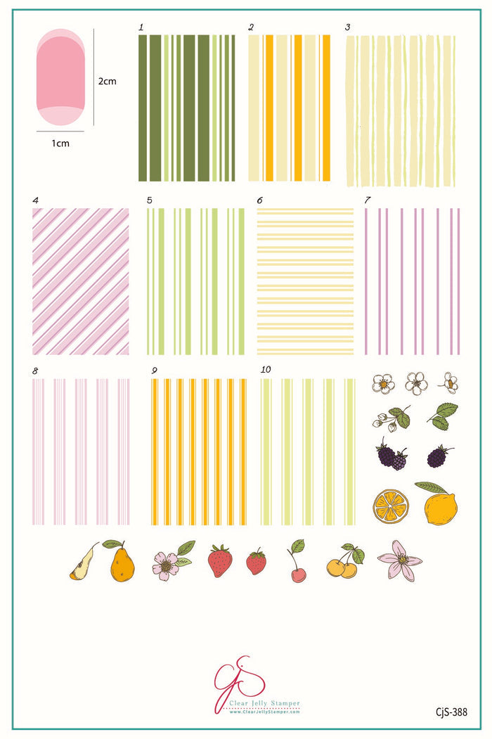 CjS-388 - Cabana Stripes | Clear Jelly Stamping Plate