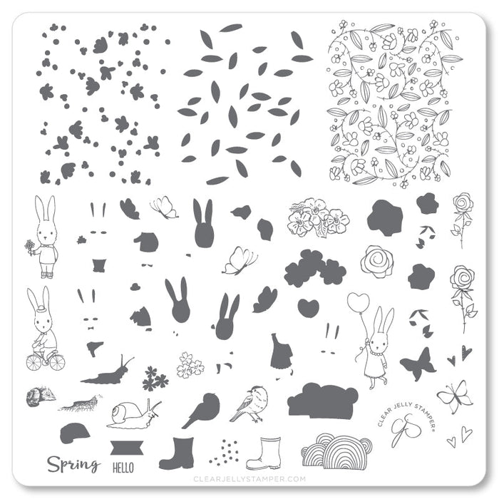 CJSH-051 Hippity Hoppity | Clear Jelly Stamping Plate