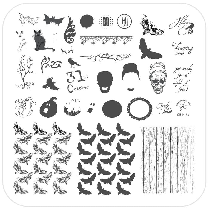 CjSH-073 Hallow's Eve | Clear Jelly Stamping Plate