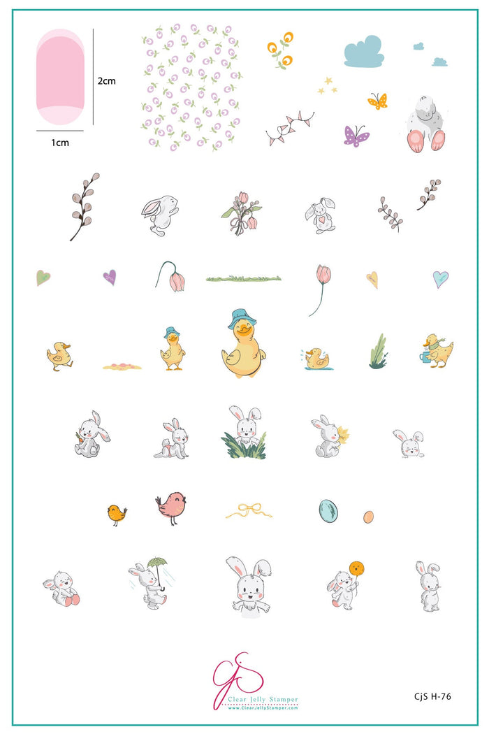 CJSH-076 Fuzzy Easter | Clear Jelly Stamping Plate