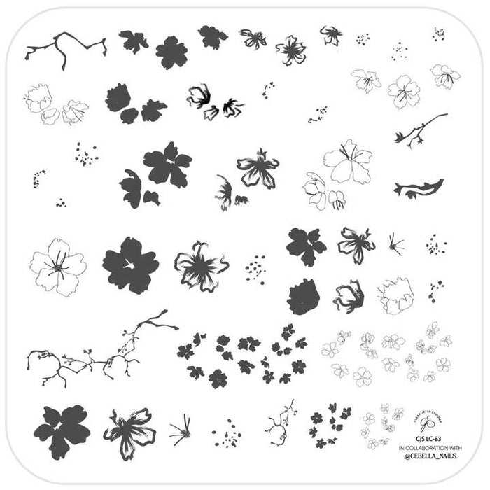 CJSLC-083 Sweet Little Sakura | Clear Jelly Stamping Plate