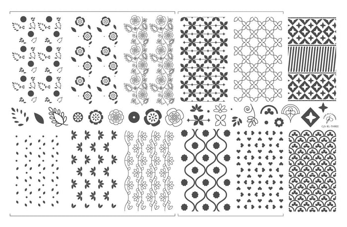 CJSXL-THREE ~ XL Collection | Clear Jelly Stamping Plate