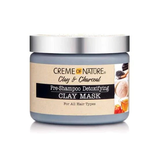 Creme Of Nature Clay & Charcoal Pre-Shampoo Detoxifying Clay Mask 326 g