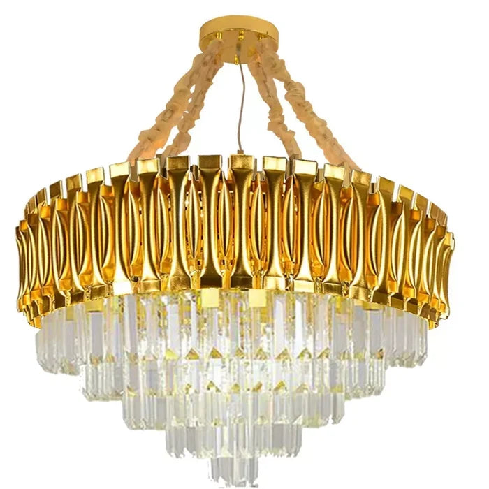 Crystal Chandelier Gold K9 Ceiling Light LED Modern Luxury Ceiling Pendant Light - 6001