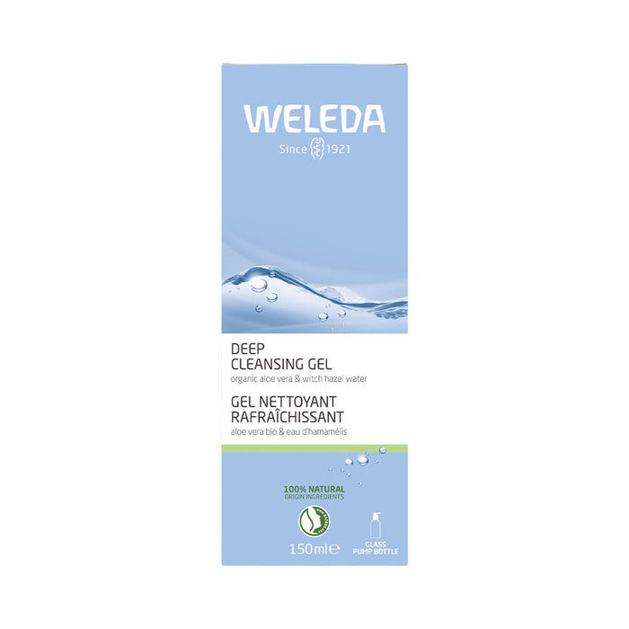 Box of deep cleansing gel with aloe vera and witch hazel water.