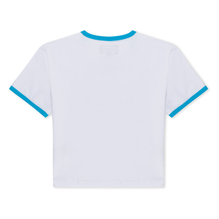RIPNDIP Digital Dream Cropped Ringer Tee (White/Blue)