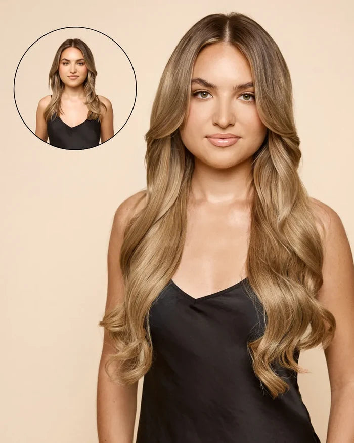 Dirty Blonde (9/19C) Thinning Hair and Invisible Clip-ins Bundle