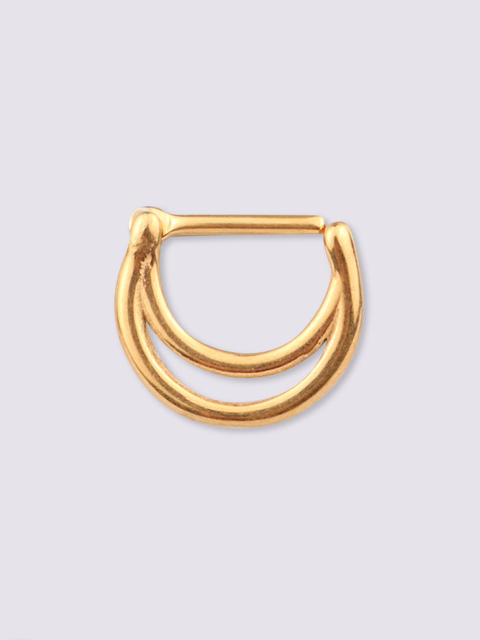Double Hoop Clicker 16G | Gold-Image 1