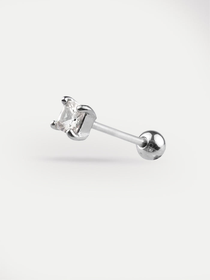 Gem Prong Set Ear Stud 18G | Clear-Image 1