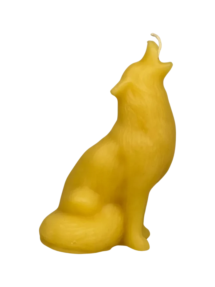 Howling Wolf Beeswax Candle
