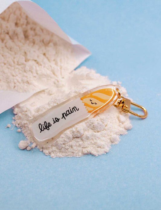 "Life is Pain" Baguette Acrylic keychain