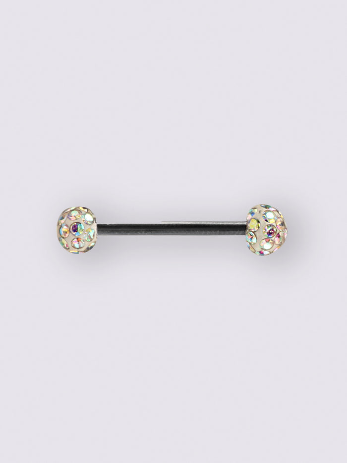Multi Gem Barbell 14G | Aurora Borealis-Image 2