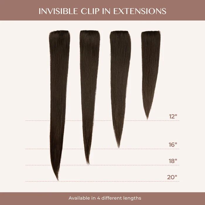 Natural Black (1A) Invisible Clip-Ins