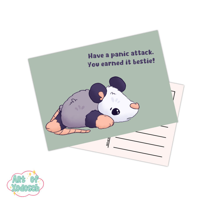 opossum postcard