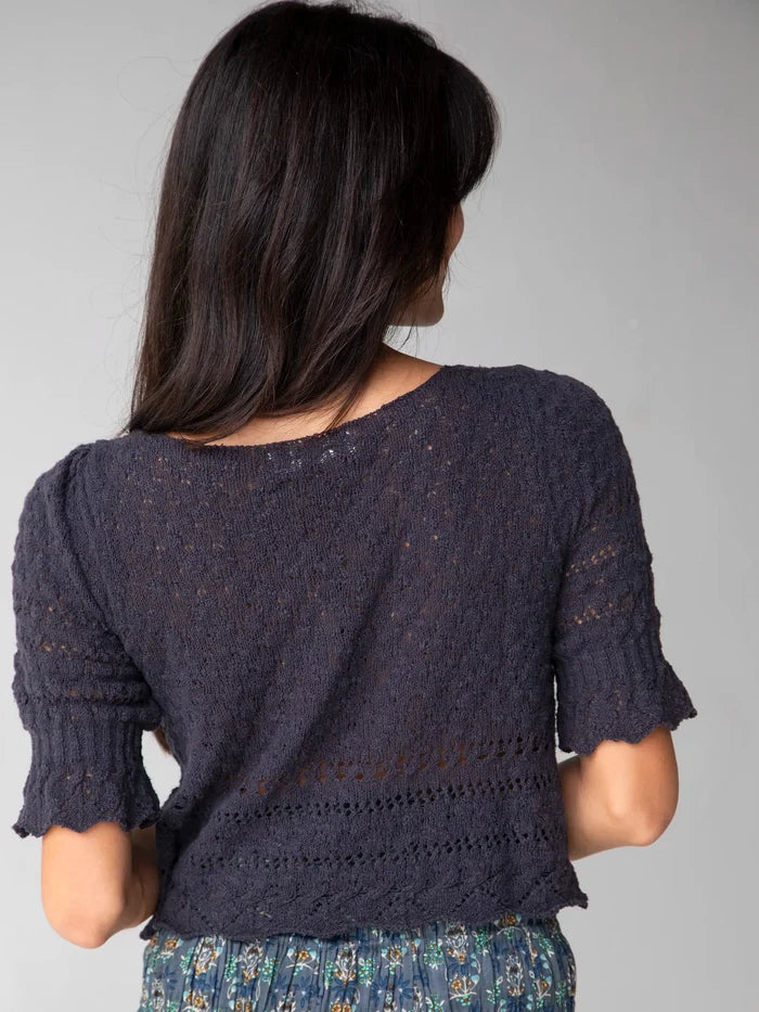 Out & About Sweater Top - Charcoal-view 4