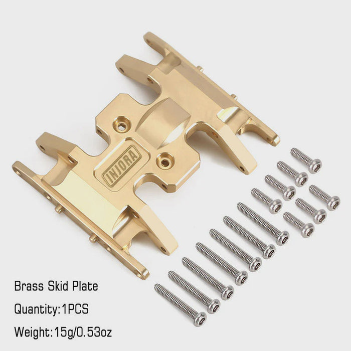 SCX24-111BK INJORA Brass Skid Plate Gearbox Transmission Mount for Axial SCX24