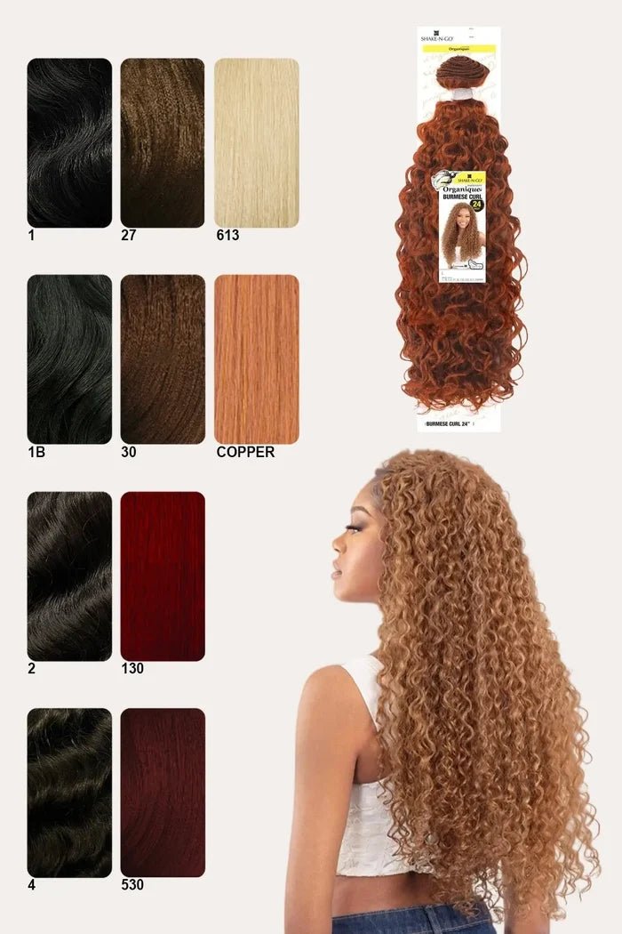 SHAKE N GO ORGANIQUE WEAVE - BURMESE CURL 24" SHAKE N GO