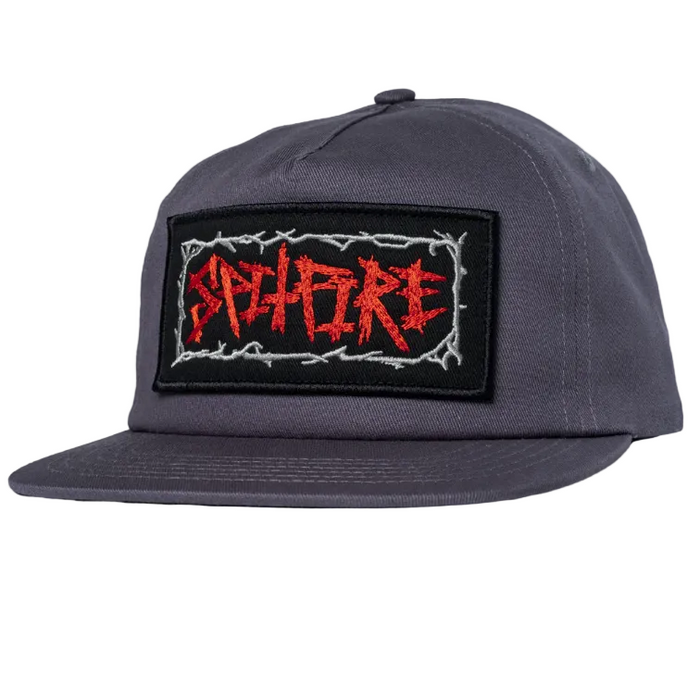 Spitfire Gas Mask Script Patch Snapback (Charcoal)
