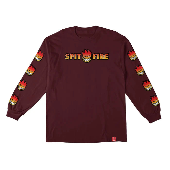SpitFire Long Sleeve Maroon