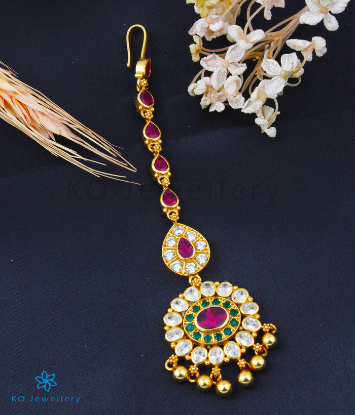 The Isva Silver Bridal Maang Tikka (White)