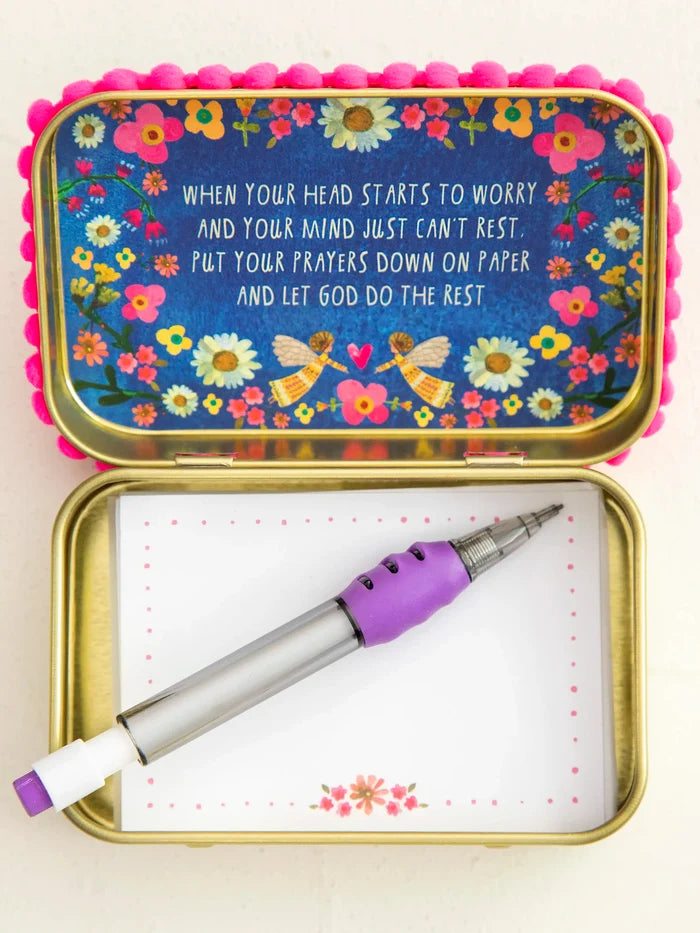Tin Prayer Box - Denim-view 2