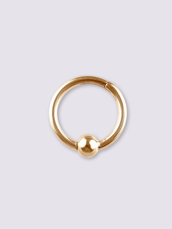Titanium Plated Hinged Bead Ring 16G | Gold-Image 2