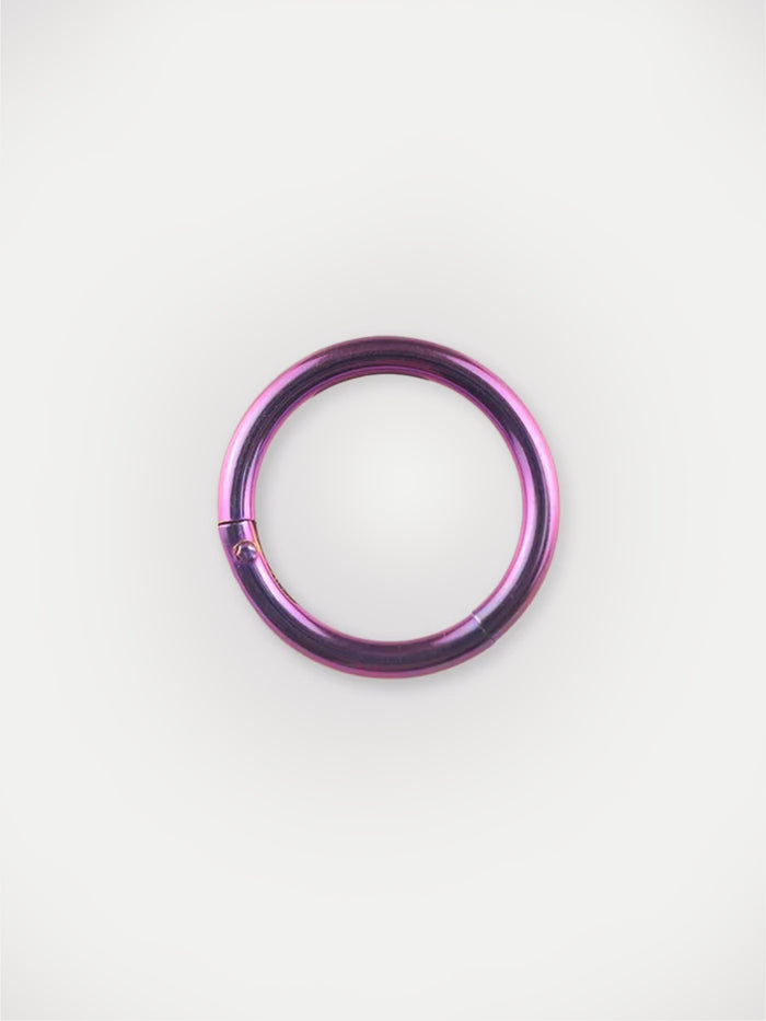 Titanium Plated Hinged Ring 16G | Purple-Image 1
