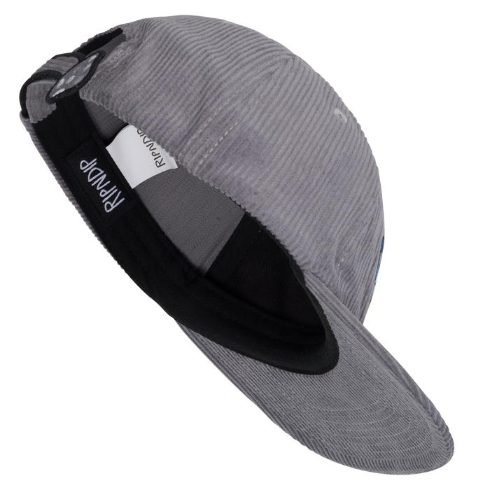 RIPNDIP Toadstool Corduroy Velcro 6 Panel Hat (Grey)