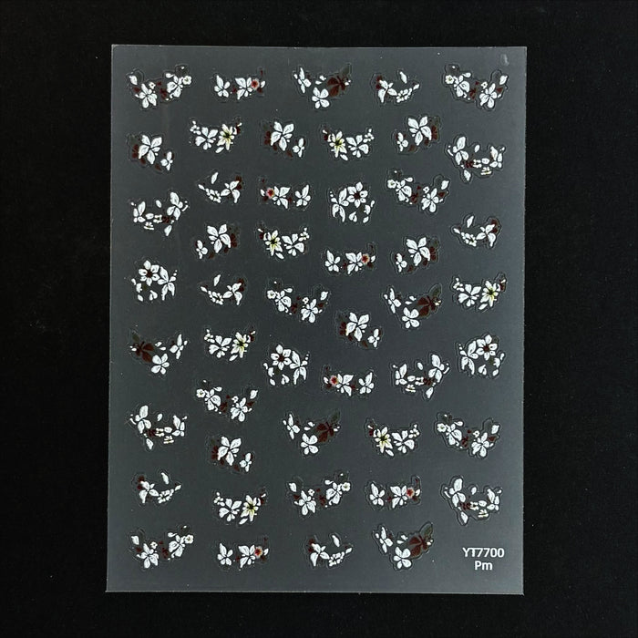 White Flower Clusters with Red Decal | Lula Beauty