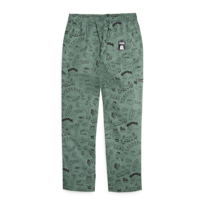 RIPNDIP PUMA X RIPNDIP AOP Twill Pants (Eucalyptus)