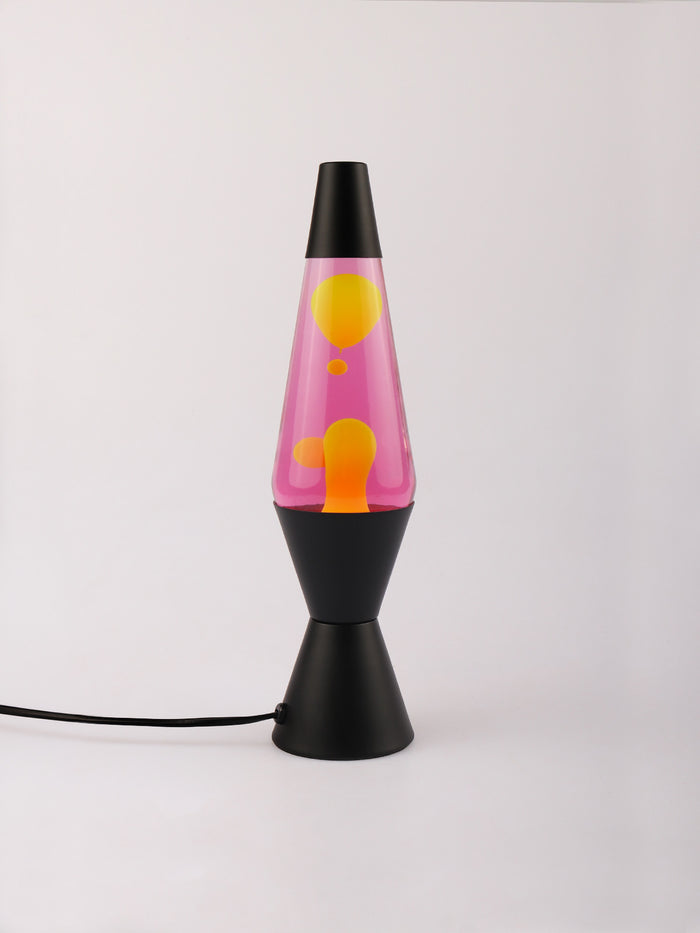 Yellow Wax Liquid Lamp - Black Base | One Colour-Image 3