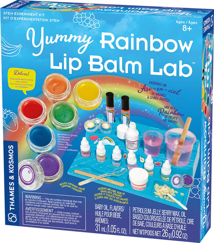 Yummy Rainbow Lip Balm Lab – DIY Science Craft Kit (EN/FR)