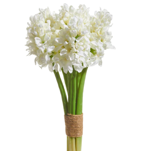 raz imports hyacinth white floral bundle real touch