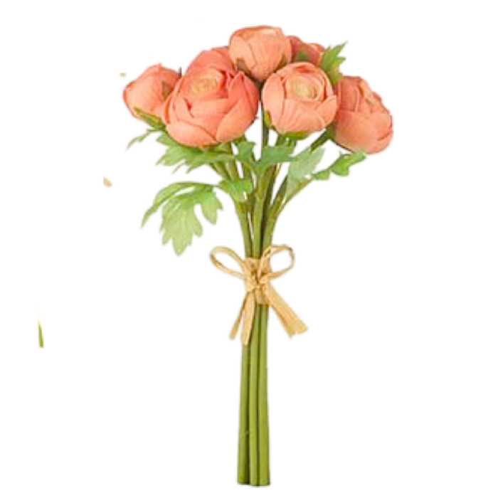 ranunculus real touch raz imports floral faux flowers spring orange