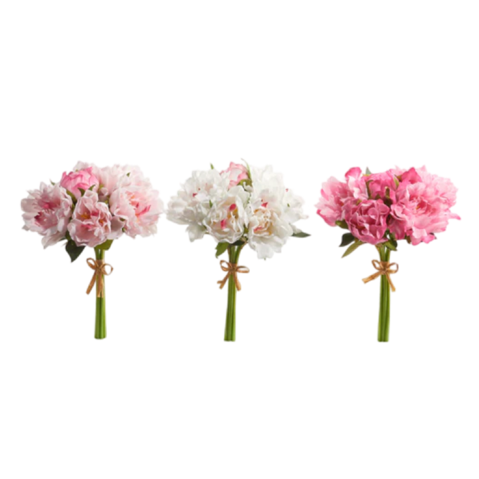 raz imports real touch peony bundles floral faux flowers spring