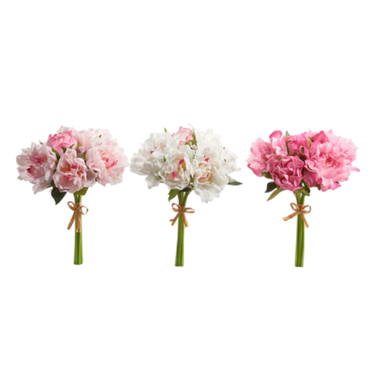 raz imports real touch peony bundles floral faux flowers spring