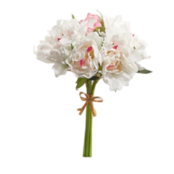 raz imports real touch peony bundles floral faux flowers spring white