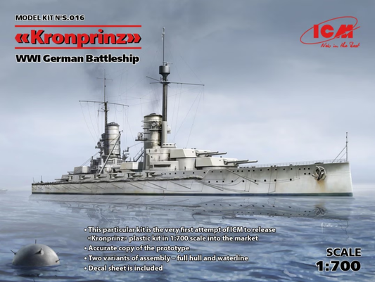 1/700 WWI German Battleship Kronprinz