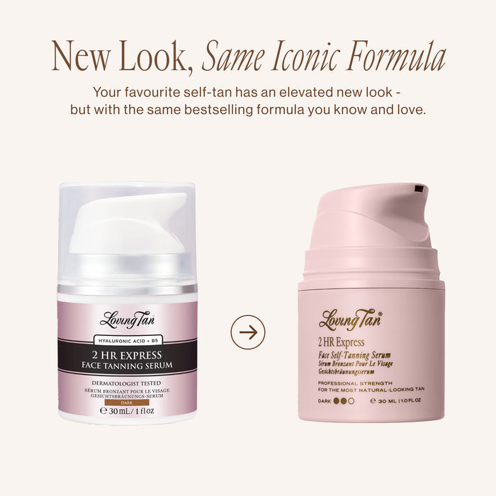 2 HR Express Face Self-Tanning Serum Dark