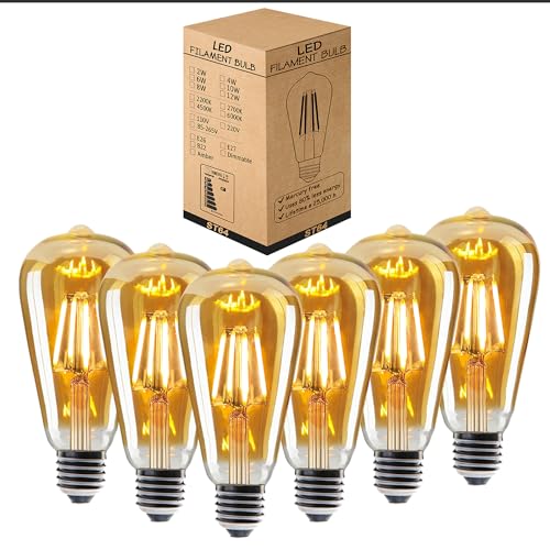 24 Pack 4W E27 Edison Screw Bulb ST64 ~6602