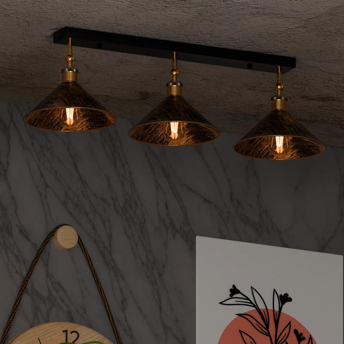 3 Light Semi Flush Mount Ceiling Light ~6519