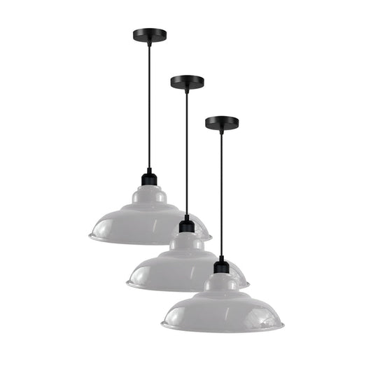 3-Pack Industrial Pendant Lights Curvy Ceiling Lamp ~6616